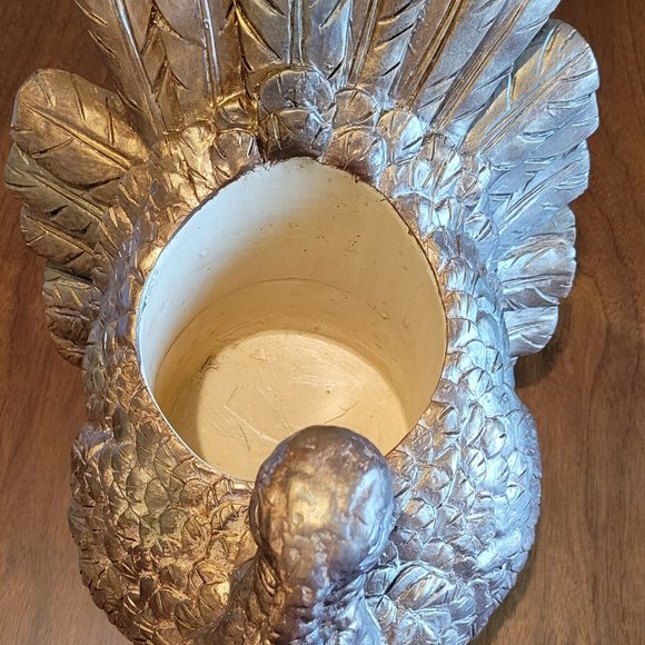 Large Outdoor Turkey Planter Candle Holder Rare made of Resin Vintage NOS - Picture 5 of 12